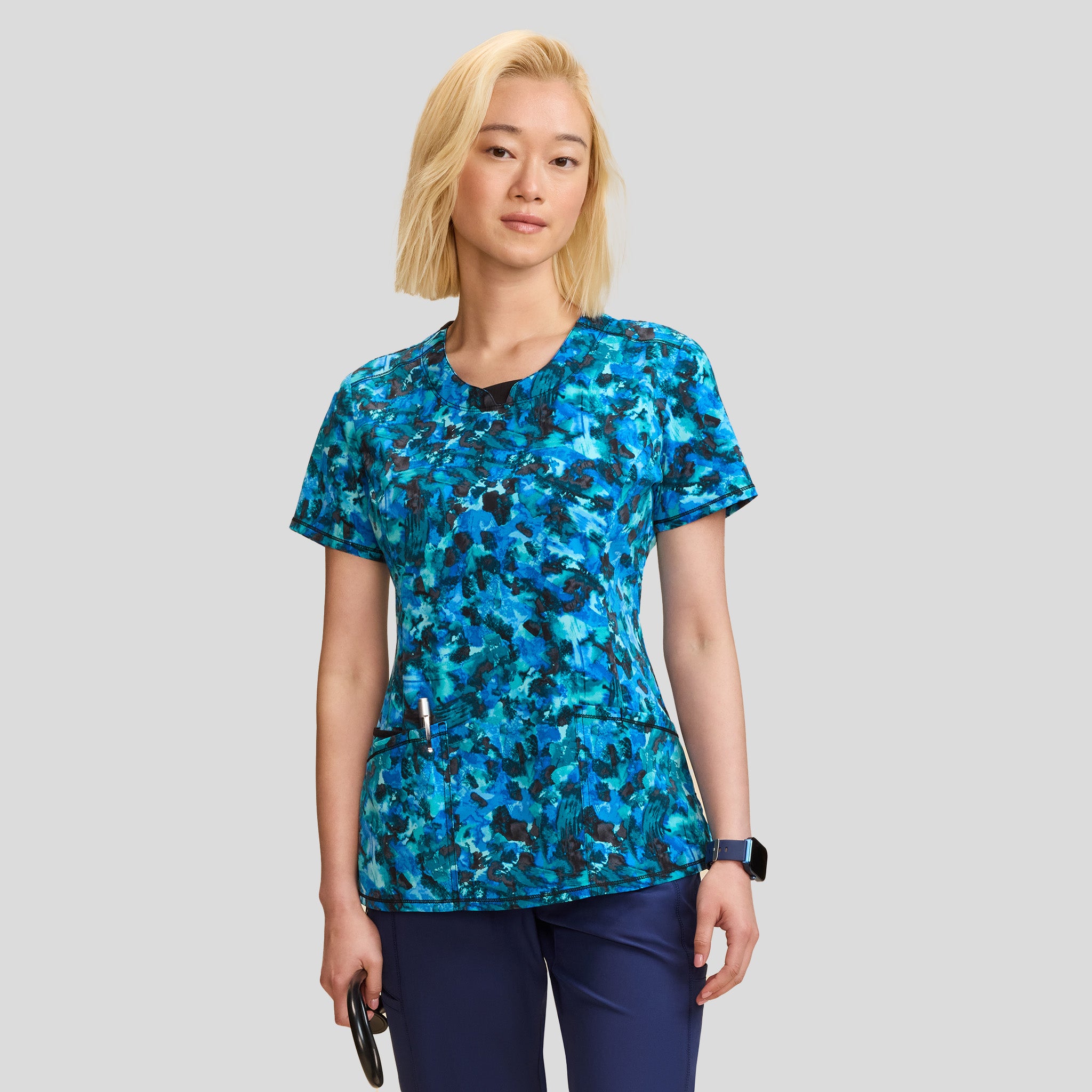 Tech Camo Print Top