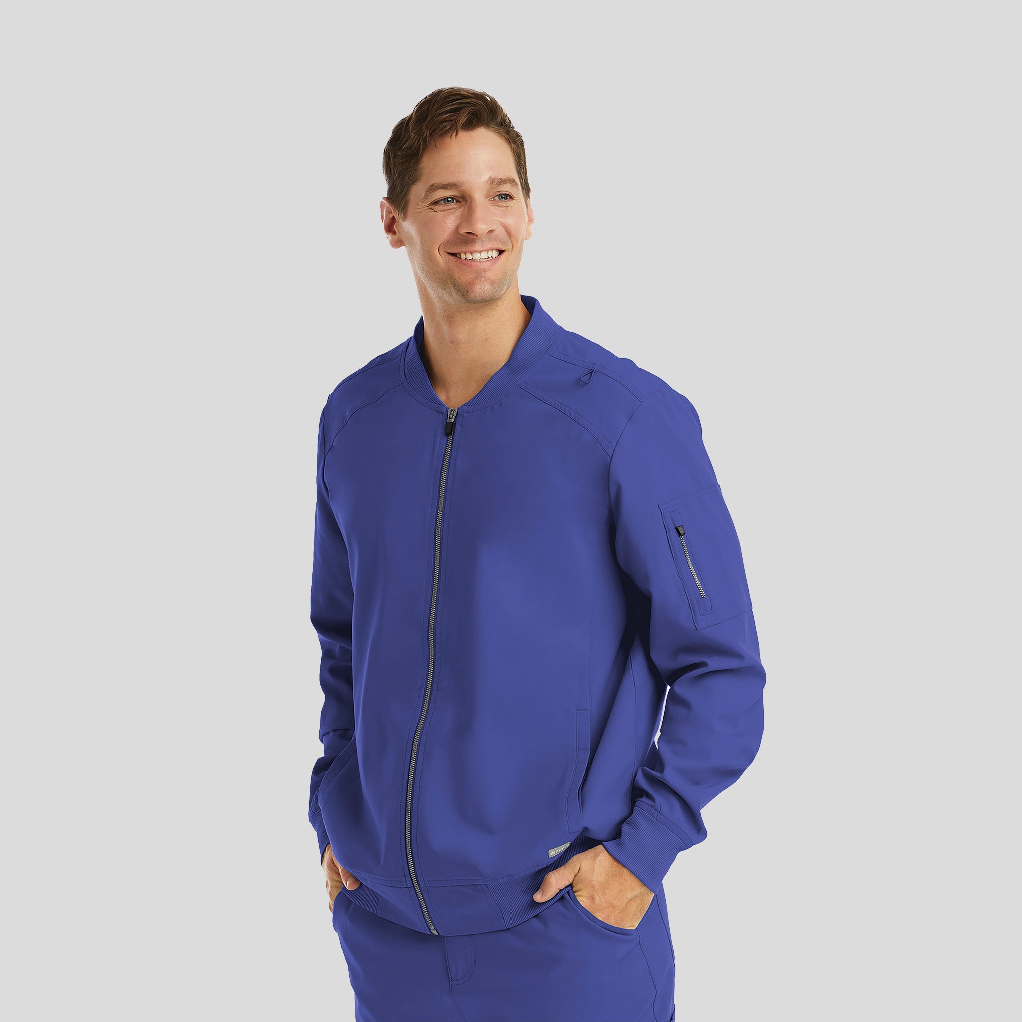 Menβs Full Zip Bomber Jacket | Galaxy