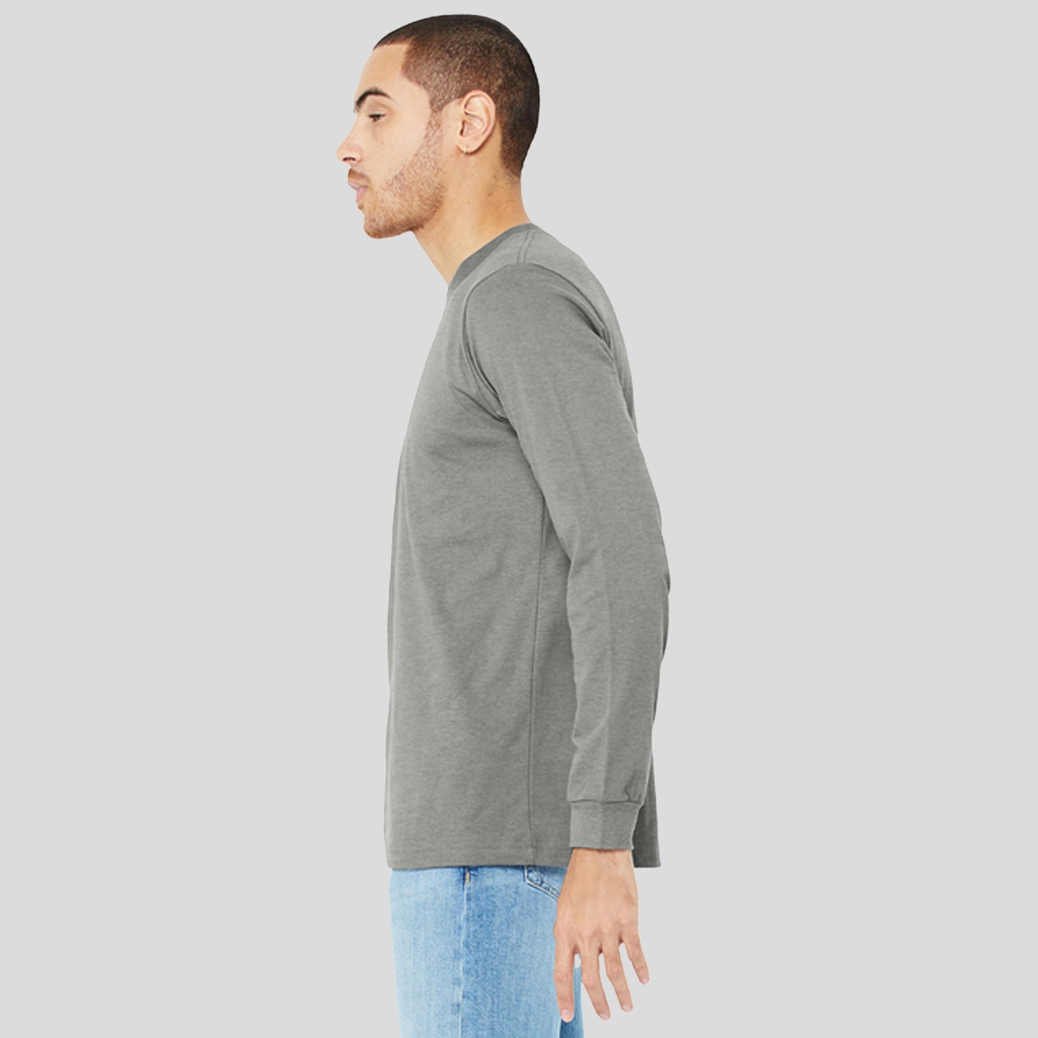 Unisex Heather CVC Long Sleeve Tee | Heather Stone