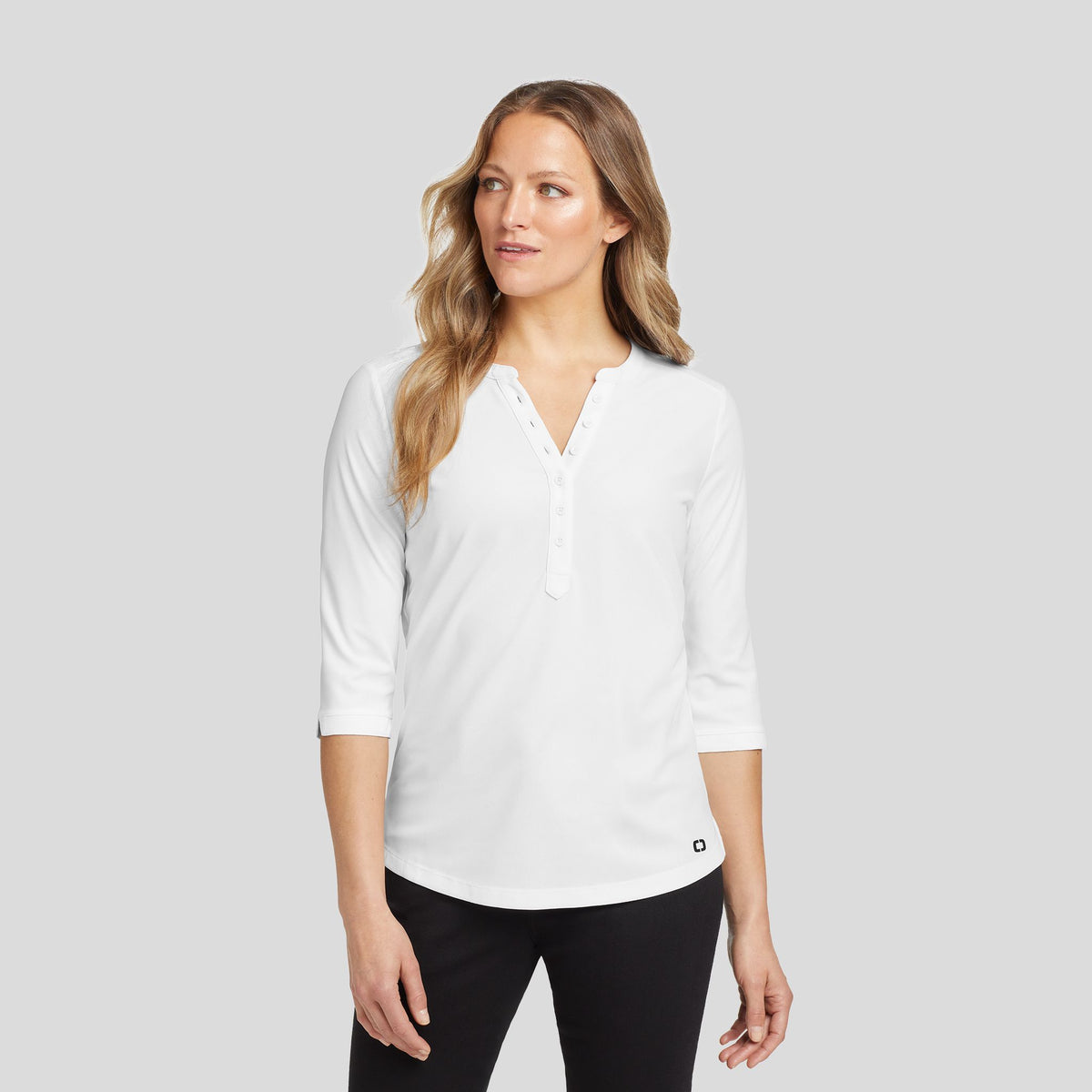 Women's Jewel Henley | Bright White